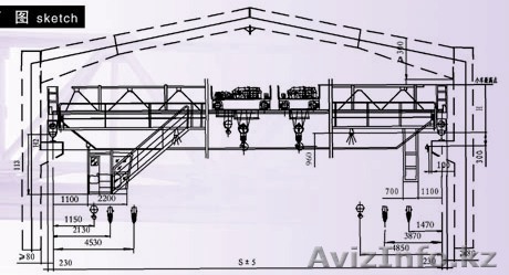 QE двухбалочный электрический мостовой кран с крюком 5  5 T ~ 200   200/50t (пр- - Изображение #1, Объявление #182519