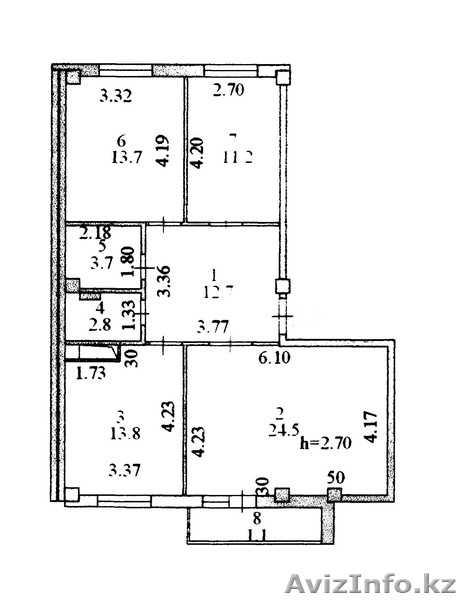 район Евразии, 3-комн. квартира - Изображение #1, Объявление #679766