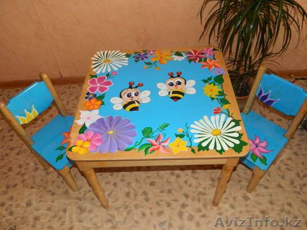 Столик со стульчиками ручной работы - Изображение #1, Объявление #781339