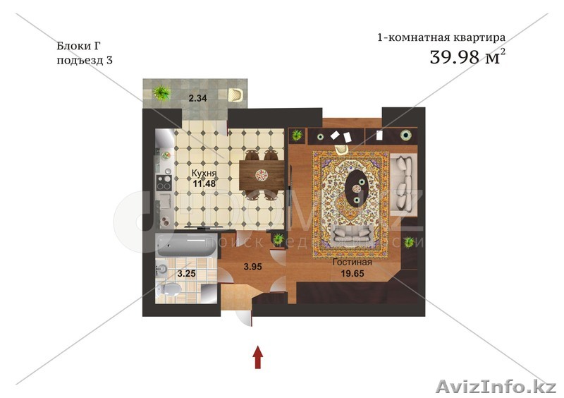 Продам однокомнатную квартиру в ЖК Академия 39,98 кв.м. - Изображение #1, Объявление #1076433