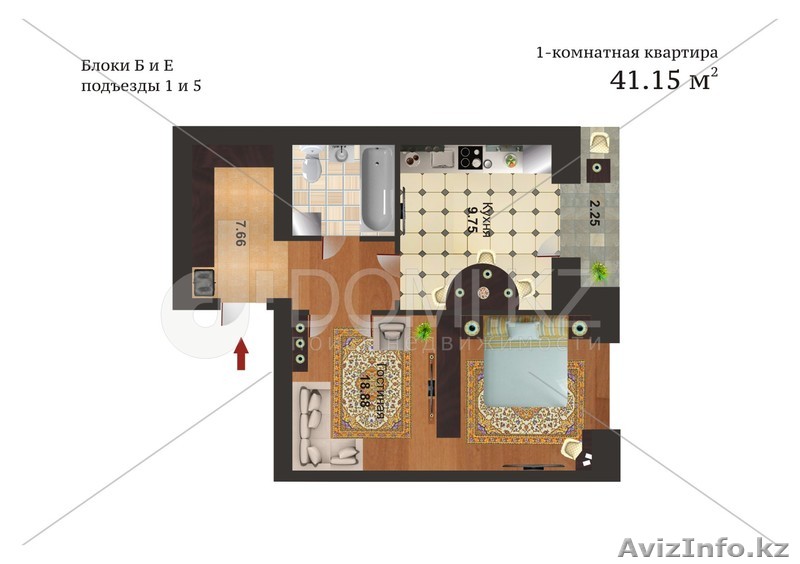 Продам однокомнатную квартиру в ЖК Академия 41.15 кв.м. - Изображение #1, Объявление #1076437