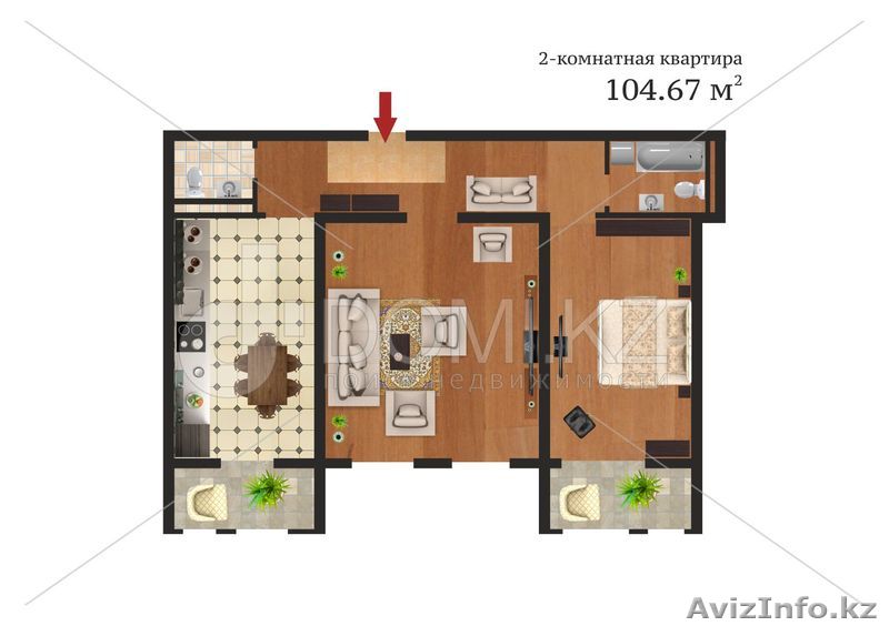 Продам двухкомнатную квартиру в ЖК Тулпар Элит 104 кв.м. - Изображение #1, Объявление #1076611