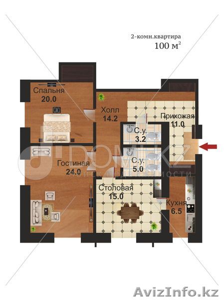 Продам новую двухкомнатную квартиру в ЖК Арман Де Люкс  - Изображение #1, Объявление #1076402