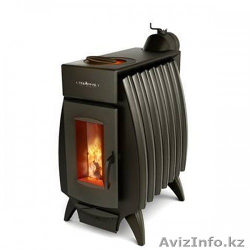 Печь отопительно- варочная ОГОНЬ-БАТАРЕЯ 11Б с баком, антрацит с теплообменником - Изображение #1, Объявление #1191515