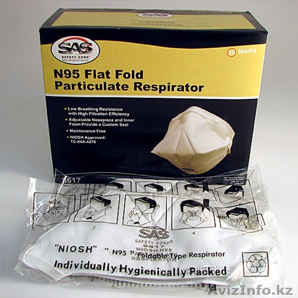 Маски-респираторы противотуберкулезные N95 - Изображение #1, Объявление #1265383