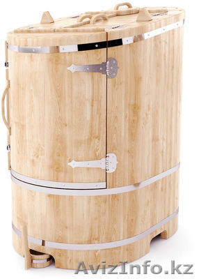 Бочка кедровая 130/75*100/4см. "Овальная"(со скошенной крышкой) - Изображение #1, Объявление #1323559