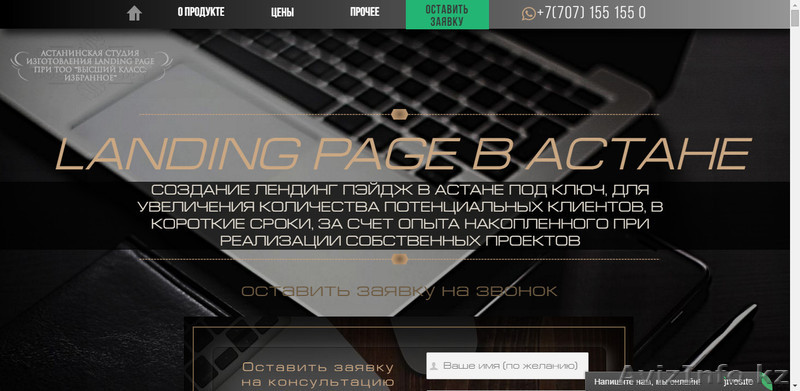 Заказать создание лэндинг пэйдж в Астане под ключ - Изображение #1, Объявление #1332472