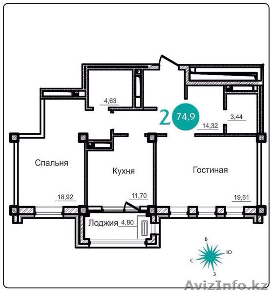 2-х  ЖК Алтын Арна  - Изображение #1, Объявление #1377274