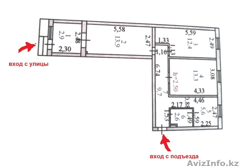 Сдам/продам/меняю 3к=60м на 1(5) эт в ЦЕНТРе - Изображение #1, Объявление #1401381