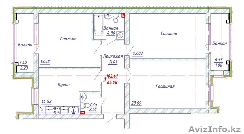 ЖК Венский Квартал! Район Экспо! ул.  Рыскулова! - Изображение #1, Объявление #1495812
