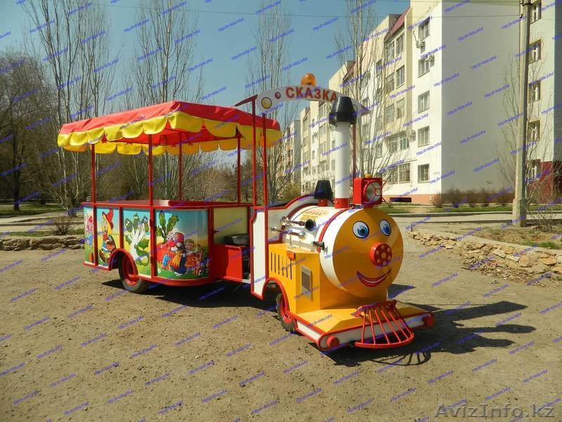 Fg9c R-KIDS: Электрический безрельсовый паровозик аттракцион для парка. KAP-103 - Изображение #1, Объявление #1553317