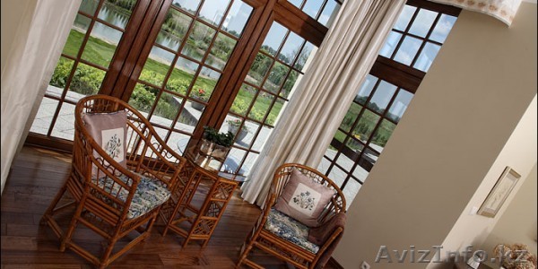 Дерево-алюминиевые окна из Лиственницы Караганда - Изображение #1, Объявление #1599129