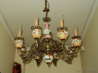 Люстра с майоликой  Каподимонте, 8 светильников - Изображение #7, Объявление #493219