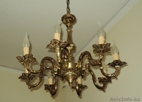 Антикварная итальянская бронзовая люстра - Изображение #2, Объявление #493213