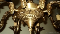Антикварная итальянская бронзовая люстра - Изображение #7, Объявление #493213