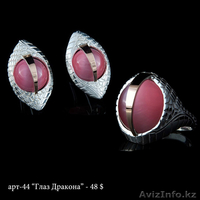 Серьги серебряные с цветными камнями и золотыми вставками ОПТОМ - Изображение #3, Объявление #1036279