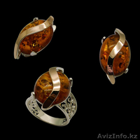 Серьги серебряные с цветными камнями и золотыми вставками ОПТОМ - Изображение #4, Объявление #1036279