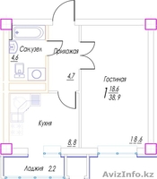 Жилой комплекс "Пана" 1 ком. 38,9 кв. - Изображение #4, Объявление #1222299