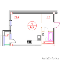 Жилой комплекс "Рух" 1 ком. 36,9 кв. - Изображение #4, Объявление #1222301