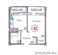 ЖК Жагалау 4! Однокомнатная в Чистовой Отделке! - Изображение #3, Объявление #1495858