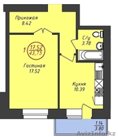 Лея Жасыл! Район Мечети Хазрет Султан! Однокомнатная! - Изображение #1, Объявление #1495877