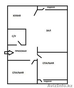 3комн. Набережная. Гребной канал. - Изображение #1, Объявление #155091