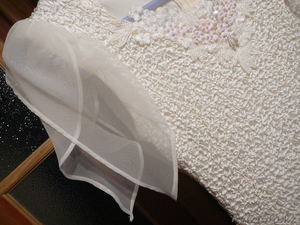 Нарядное платье белое, с кремовым оттенком, р. 44 - Изображение #2, Объявление #404752