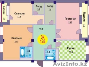 Астана, 3 ком кв, Инфинити, Кабанбай Батыра 40(левый берег) - Изображение #1, Объявление #425226