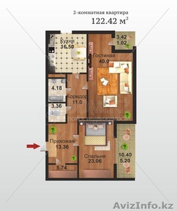 Продается 2 ком.квартира в ЖК "Бейбарыс" на Аллее Тысячелетия - Изображение #2, Объявление #1095736