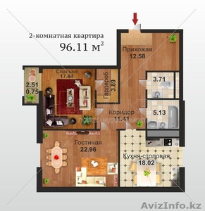 Продается 2ком.квартира на Аллее тысячелетия в ЖК "Бейбарыс" - Изображение #2, Объявление #1095729