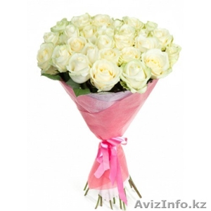 51 белых роз с достакой - Изображение #1, Объявление #1176139