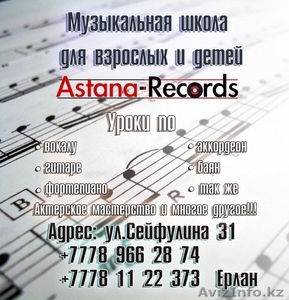 Уроки по вокалу, игре на музыкальных инструментах,актерское мастерство - Изображение #1, Объявление #1341958