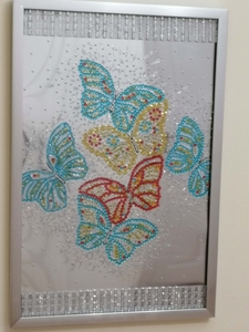Авторская зеркальная картина "Свечение бабочек"  - Изображение #1, Объявление #1679236