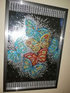 Авторская зеркальная картина "Свечение бабочек"  - Изображение #2, Объявление #1679236