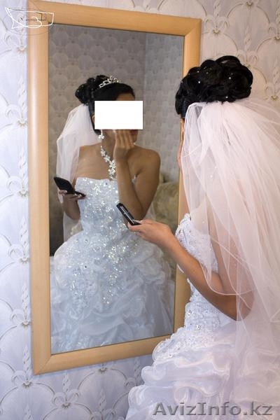продам шикарное обалденное свадебное платье   в астане - Изображение #3, Объявление #89738