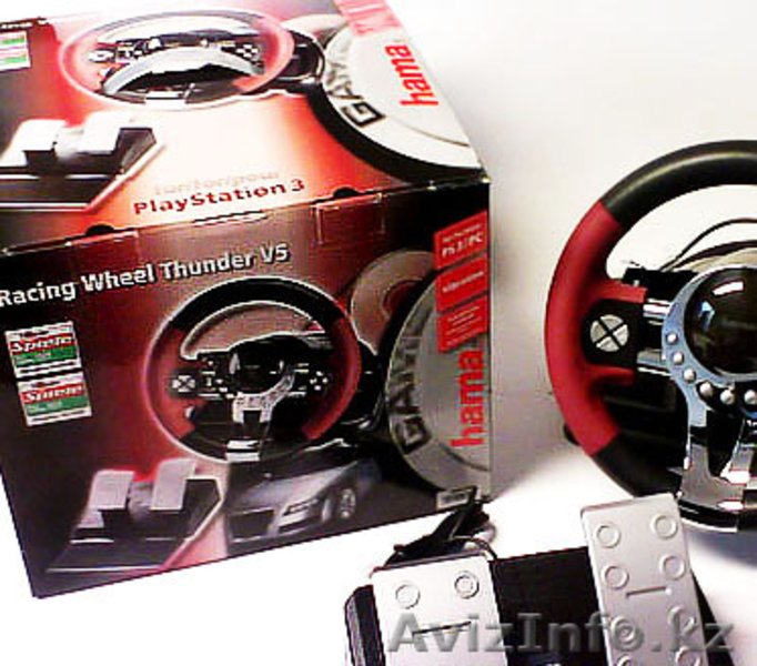 Руль с педалями Thunder V5 (Hama GmbH). Б/У - Изображение #1, Объявление #242627