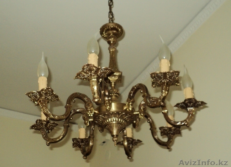 Антикварная итальянская бронзовая люстра - Изображение #2, Объявление #493213