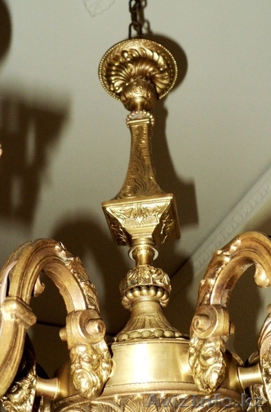 Антикварная итальянская бронзовая люстра - Изображение #4, Объявление #493213