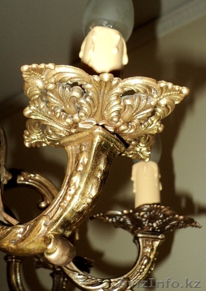 Антикварная итальянская бронзовая люстра - Изображение #6, Объявление #493213