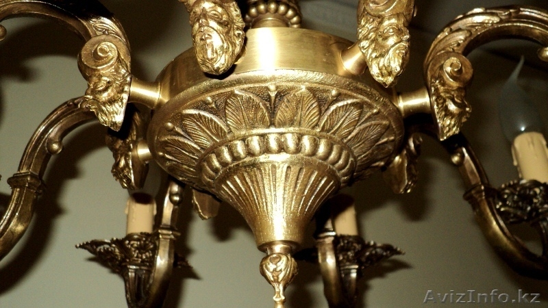 Антикварная итальянская бронзовая люстра - Изображение #7, Объявление #493213