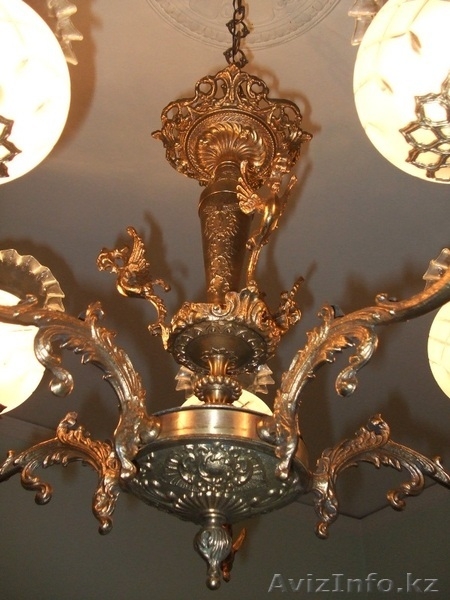 Бронзовая люстра с драконами, 5 светильников - Изображение #2, Объявление #493227