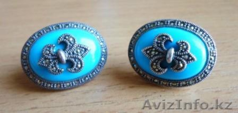 Комплект украшений из серебра и бирюзы, новый  - Изображение #4, Объявление #910635