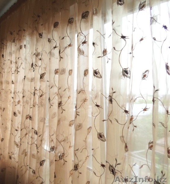 Красивейшие шторы-тюль из органзы нежного персикового цвета - Изображение #1, Объявление #910673