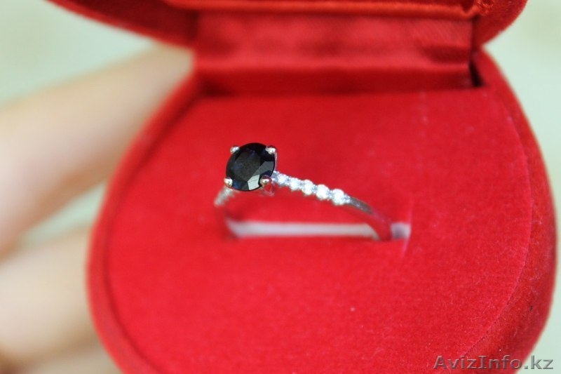 Кольцо из белого золота с сапфиром и бриллиантами - Изображение #2, Объявление #1005820
