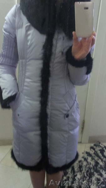 Продам зимнюю куртку, серая с норковой ставочкой, мех писец. - Изображение #1, Объявление #1021749