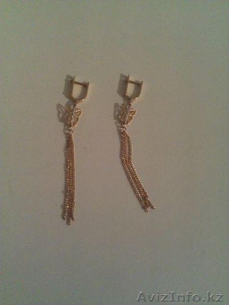 Продам срочно золотые серьги, цена снижена в 3 раза!! - Изображение #1, Объявление #1066346