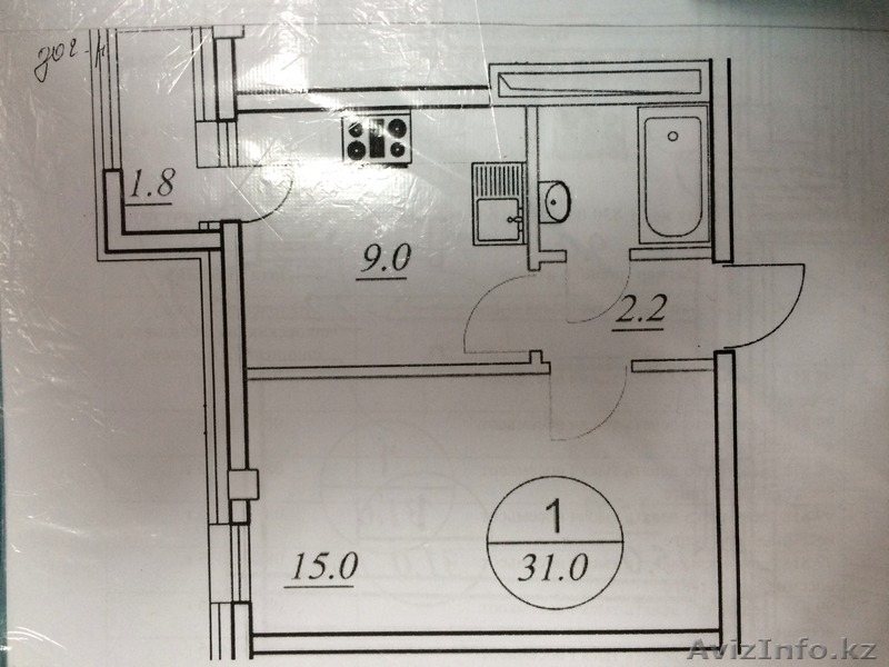 * ЖК  "Рух" 1ком.кв 31кв.м  - Изображение #2, Объявление #1189791