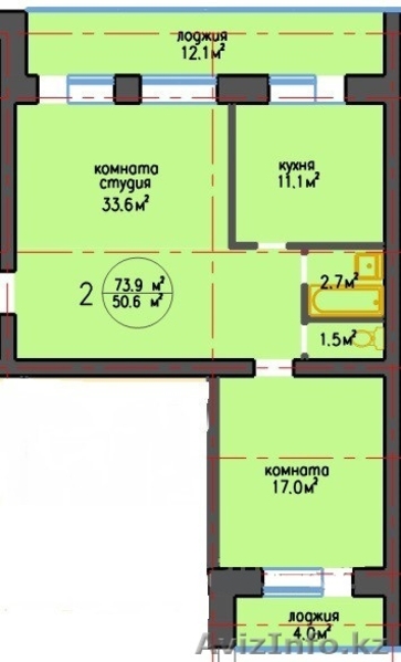 2 ком.кв 73,9 кв.м ЖК "Семь Палат" - Изображение #3, Объявление #1189988