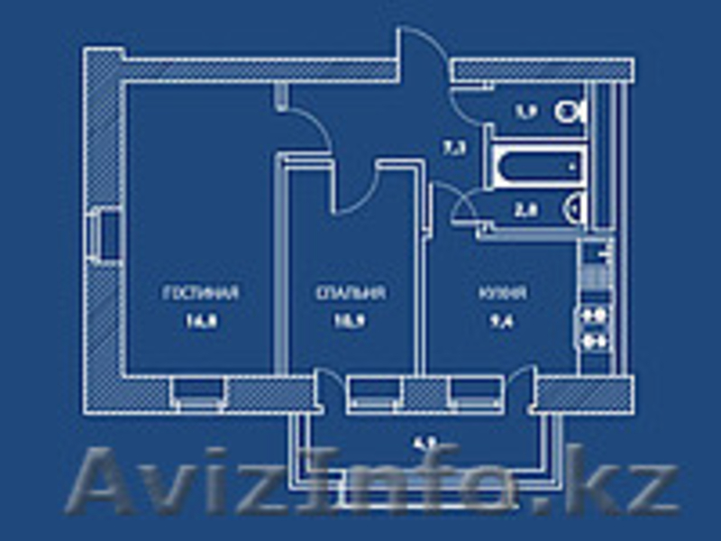 ЖК "Рух",2-х комнатные,47,4 кв.м - Изображение #1, Объявление #1184775