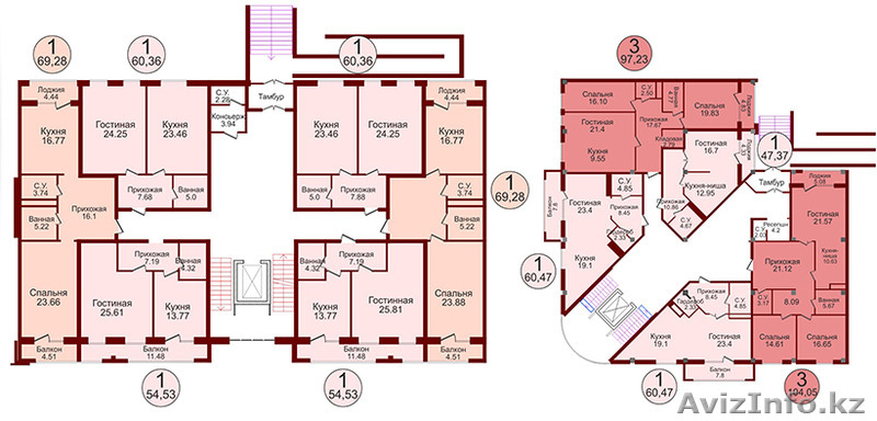 Жилой комплекс "Акерке" 1 ком. 58,37 кв. - Изображение #3, Объявление #1210658